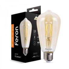 Світлодіодна лампа Feron LB-764 ST64 золото 4W E27 2700K EDISON
