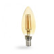 Світлодіодна лампа LB-58 C37 золото 230V 4W 400Lm E14 2200K