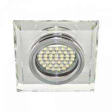 Світлодіодний LED світильник Feron 8170-2 35W GU5.3 6500K з LED-підсвіткою квадрат прозорий срібло