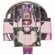 Вбудований світильник Feron C1037 JCD9 G9 35W багатогранник рожевий хром